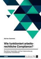 Wie Funktioniert Arbeitsrechtliche Compliance? Rechtliche Vorschriften Und Ihre Implementierung in Deutschen Unternehmen