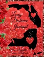Long Distance Journal: Mom Daughter Forever Notebook For Mother - State to State Holiday Gift For Thanksgiving - Home Where Mom Is Journaling Notepad To Write In Notes, Wishes, Conversations, Prayer Scripture, Thankfulness & Hapiness Quotes - Red Hearts C