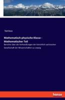 Mathematisch-Physische Klasse - Mathematischer Teil