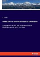 Lehrbuch Der Ebenen Elementar-Geometrie