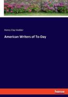 American Writers of To-Day