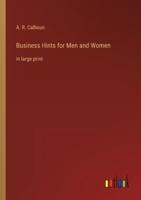 Business Hints for Men and Women