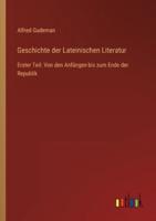 Geschichte Der Lateinischen Literatur