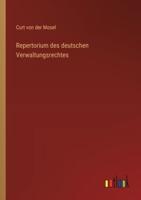 Repertorium Des Deutschen Verwaltungsrechtes