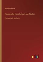 Etruskische Forschungen Und Studien