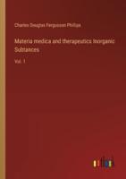 Materia Medica and Therapeutics Inorganic Subtances