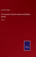 The Journal of Sacred Literature and Biblical Record:Vol. III