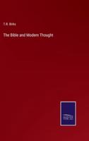 The Bible and Modern Thought