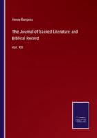 The Journal of Sacred Literature and Biblical Record:Vol. XIII