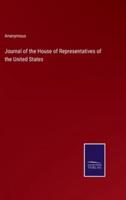 Journal of the House of Representatives of the United States