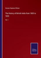 The History of British India from 1805 to 1835