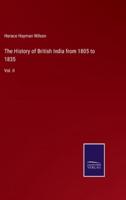 The History of British India from 1805 to 1835