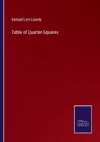 Table of Quarter-Squares