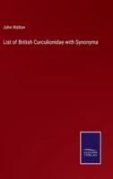 List of British Curculionidae With Synonyma