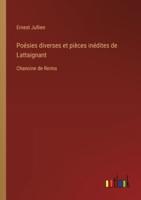 Poésies Diverses Et Pièces Inédites De Lattaignant