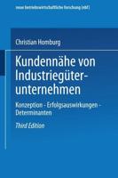 Kundennähe Von Industriegüterunternehmen