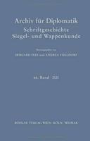 Archiv Für Diplomatik, Schriftgeschichte, Siegel- Und Wappenkunde