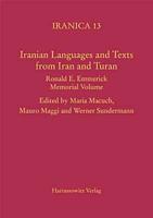 Iranian Languages and Texts from Iran and Turan