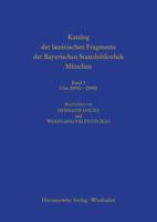Katalog Der Lateinischen Fragmente Der Bayerischen Staatsbibliothek Munchen
