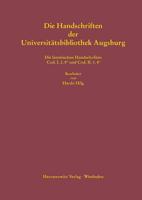 Lateinische Mittelalterliche Handschriften in Octavo Der Universitatsbibliothek Augsburg