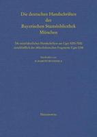 Die Deutschen Handschriften Der Bayerischen Staatsbibliothek Munchen
