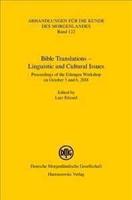 Bible Translations - Linguistic and Cultural Issues