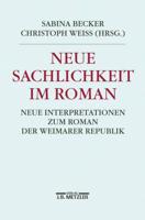 Neue Sachlichkeit Im Roman