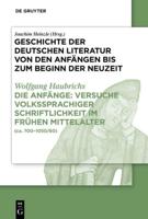 Geschichte der deutschen Literatur von den Anfängen bis zum Beginn der Neuzeit