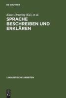 Sprache Beschreiben Und Erklären