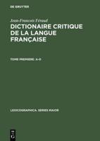 Dictionaire Critique De La Langue Française