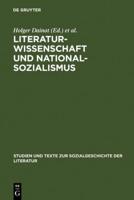 Literaturwissenschaft Und Nationalsozialismus