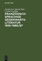 Französischsprachige Gegenwartsliteratur 1918-1986/87