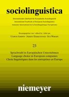 Sociolinguistica 23 Sprachwahl in Europäischen Unternehmen