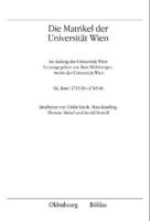 I. Abteilung: Die Matrikel Der Universitat Wien