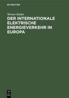 Der Internationale Elektrische Energieverkehr in Europa