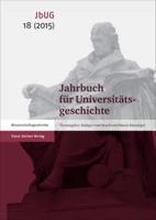 Jahrbuch Fur Universitatsgeschichte 18 (2015)