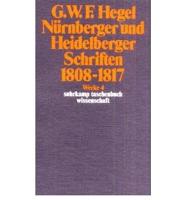 Nurnberger Und Heidelberger Schriften 1808-1817