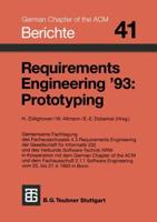 Requirements Engineering '93: Prototyping
