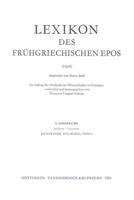 Lexikon Des Fruhgriechischen Epos Lfg. 11