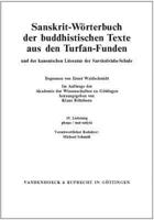 Sanskrit-WÃ¶rterbuch Der Buddhistischen Texte Aus Den Turfan-Funden. Lieferung 19