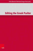 Editing the Greek Psalter