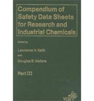 Compendium of Safety Data Sheets for Research and Industrial Chemicals