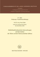 Molekülspektroskopische Untersuchungen Auf Dem Gebiet Der Silane Und Der Heterocyclischen Sulfane