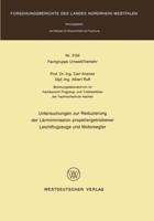 Untersuchungen Zur Reduzierung Der Lärmimmission Propellergetriebener Leichtflugzeuge Und Motorsegler. Fachgruppe Umwelt/Verkehr