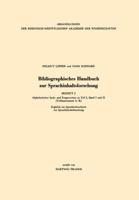 Bibliographisches Handbuch Zur Sprachinhaltsforschung