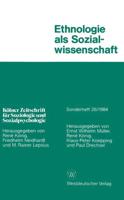 Ethnologie Als Sozialwissenschaft