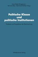 Politische Klasse Und Politische Institutionen