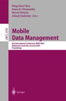 Mobile Data Management : 4th International Conference, MDM 2003, Melbourne, Australia, January 21-24, 2003, Proceedings