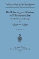 Die Belastungsverhältnisse in Füllkörpersäulen Unter Destillationsbedingungen