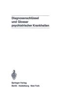 Diagnosenschlüssel Und Glossar Psychiatrischer Krankheiten